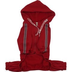 Pawstar Köpek Tulumu Sweatshirt Kapşonlu Kırmızı  22919 - 2XL