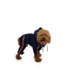 Pawstar Köpek Tulumu Sweatshirt Kapşonlu Lacivert 22920 - S