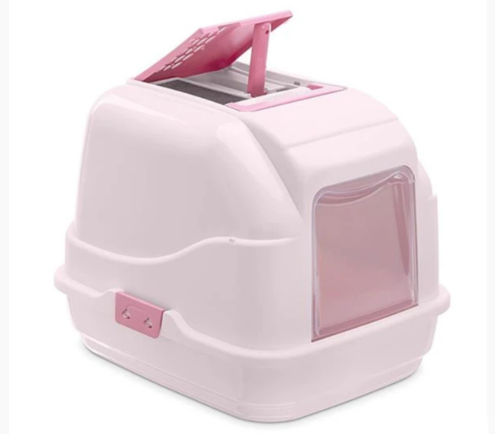 İMAC EASYCAT 2ND LİFE KAPALI KEDİ TUVALETİ PEMBE 50*40*40CM