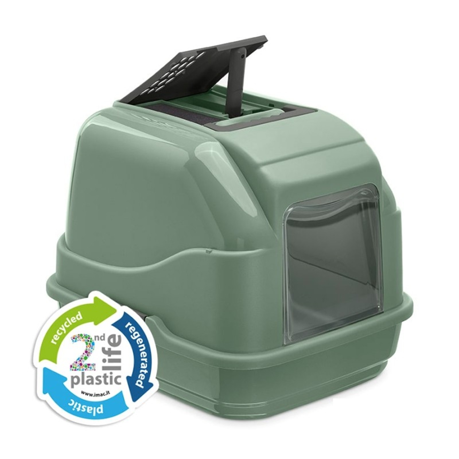 İMAC EASYCAT 2ND LİFE KAPALI KEDİ TUVALETİ YEŞİL 50*40*40CM