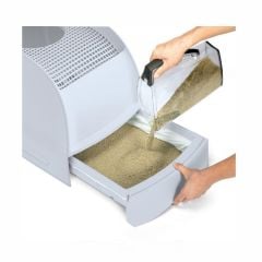 İMAC FRIDA ÇEKMECELİ KAPALI KEDİ TUVALETİ ÜSTTEN GİRİŞLİ BEJ 56*40*43,5