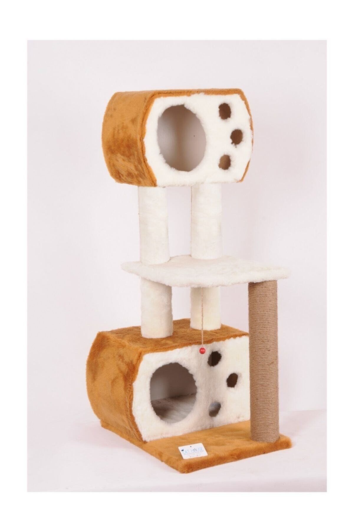 Katlı patili 2 ev s8 tırmalama  kahve