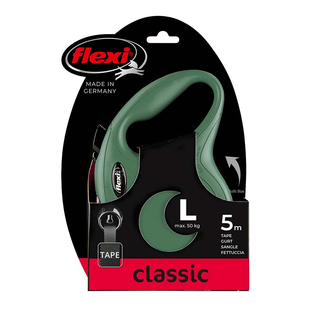 Flexi New Classic L 5m Şerit Yeşil