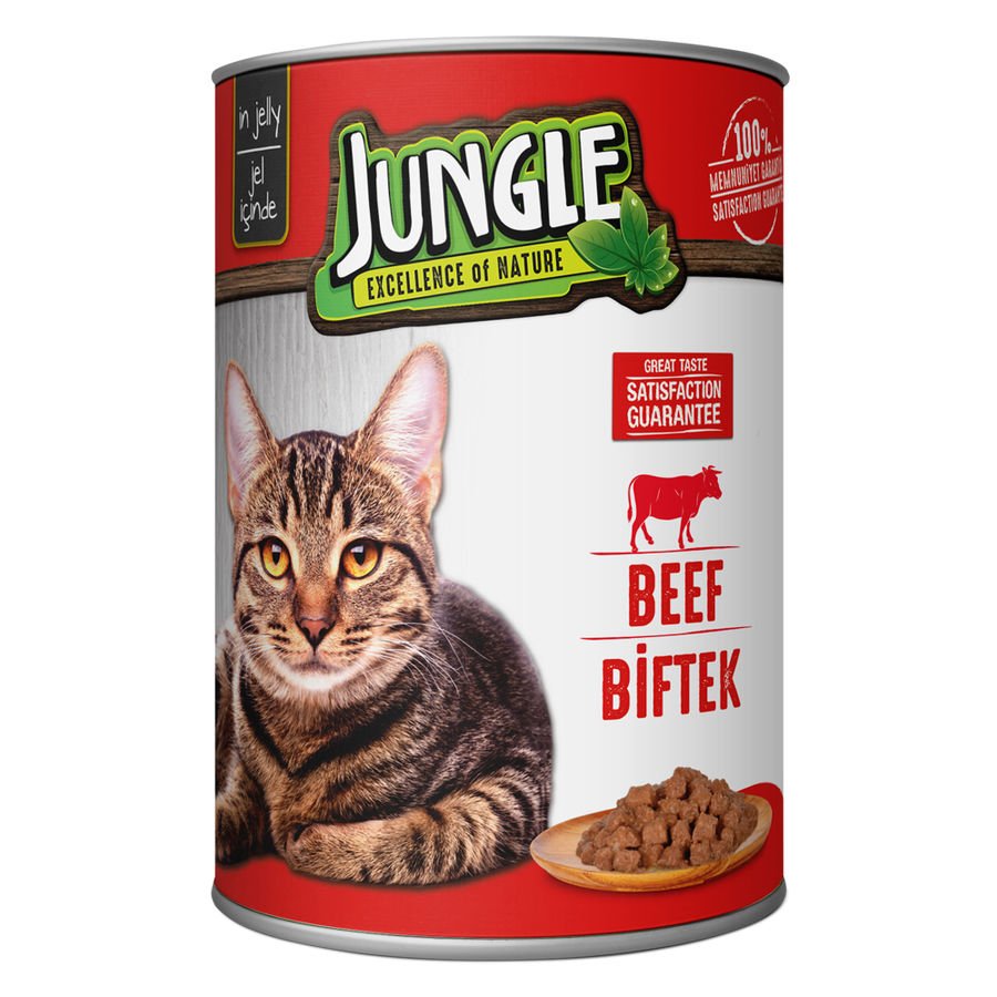 Jungle Biftekli Kedi Konservesi  415 gr