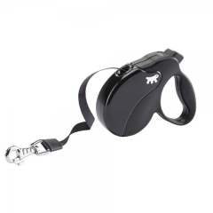 Ferplast Amigo Siyah Otomatik Şerit Köpek Gezdirme Tasma Small 5 metre