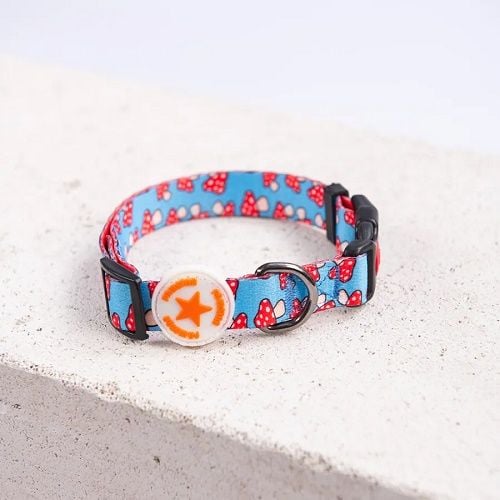 Pawstar Desenli Köpek Kp Boyun Tasması Mushroom S 1,5*26-38 CM