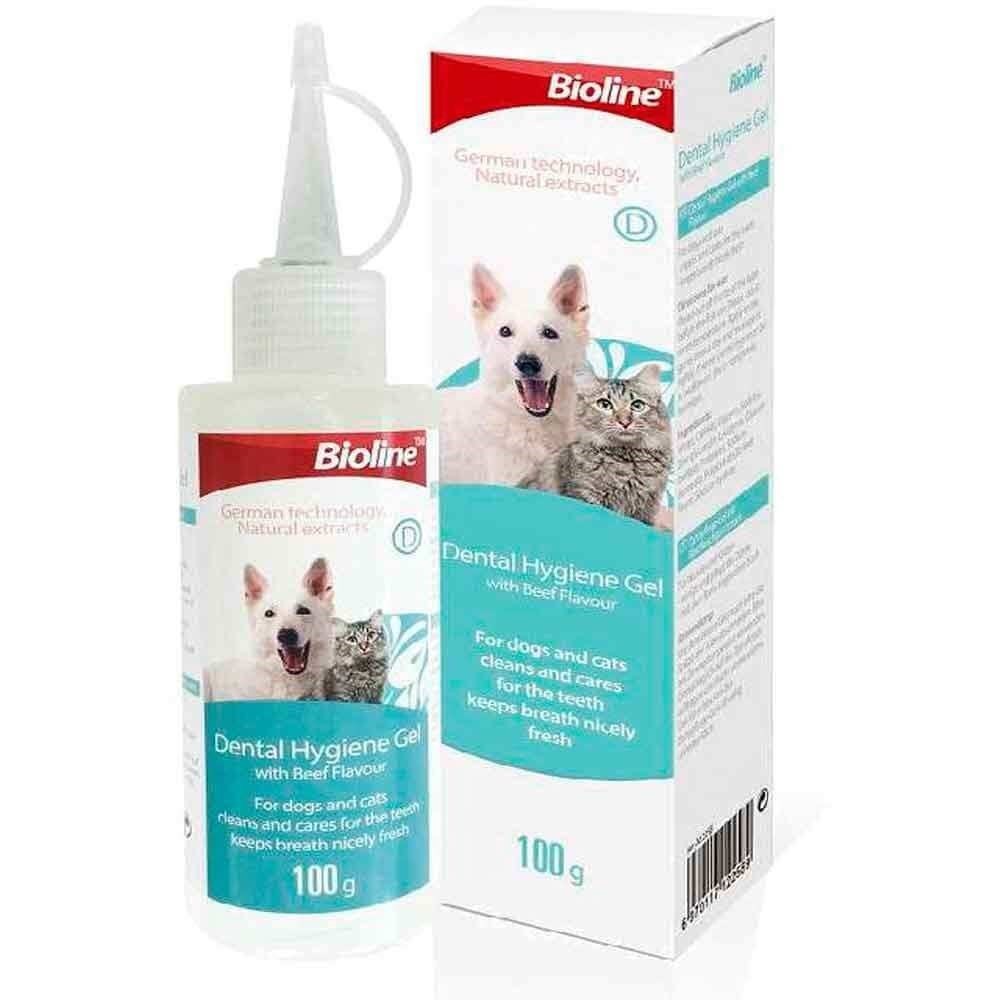 Bioline Kedi Köpek Ağız Bakım Jeli Biftek Aromalı 100 Gr