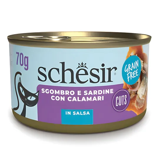 Schesir Soslu Sardalya&Uskumru Kedi Konservesi 70 Gr