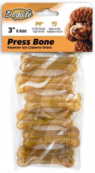 DOGLİFE PRESS KEMİK 6LI NATURAL 120 GR 202698