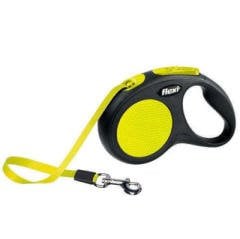 Flexi Neon Sarı Small 5M Şerit Otomatik Köpek Gezdirme Tasması