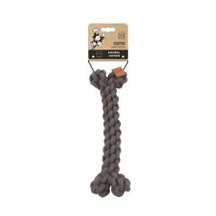 M-PETS COTO Kemik Şekilli Örgü Köpek Oyuncağı Gri 30cm