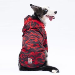 Pawstar Dijon Kırmızı Kamuflaj Büyük Irk Köpek Yağmurluğu 7XL 24565