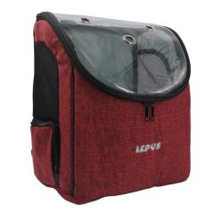 Lepus Backpack Şeffaf Kedi Köpek Sırt Taşıma Çantası Bordo 61130