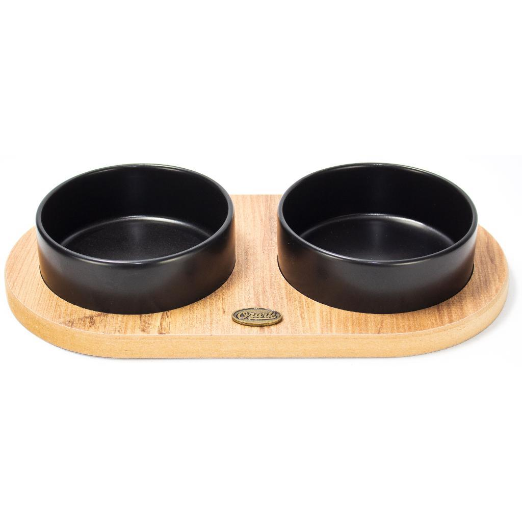 Petvoda Oval 2li Seramik Mama Kabı Siyah voda2972