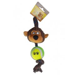 Eastland Köpek Oyuncağı Peluş İpli Tenis Toplu Maymun 510-135