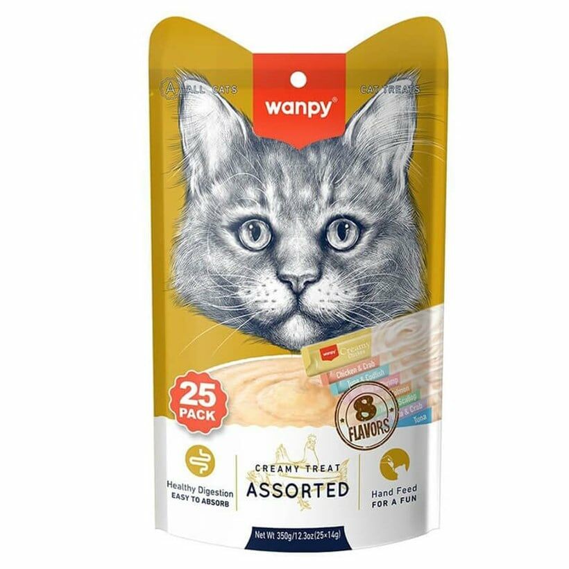 Wanpy Karışık Sıvı Kedi Ödülü 25 li  14 gr