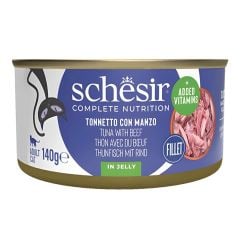 Schesir Ton Balıklı Ve Biftekli Jöleli Kedi Konservesi 140 Gr