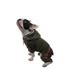 Pawstar Köpek Tulumu Kapşonlu Haki 22921 - S