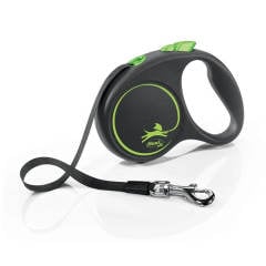 Flexi Black Design Large 5M Şerit Otomatik Köpek Gezdirme Tasması Yeşil