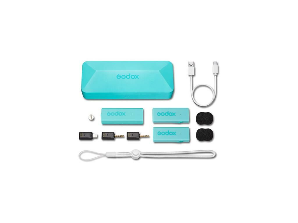 Godox MoveLink Mini Kablosuz Mikrofon Kit2 (Apple Uyumlu/Yeşil)