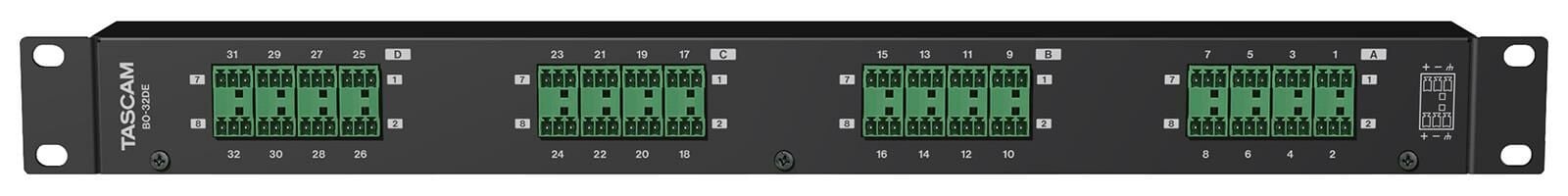 Tascam BO-32DE Profesyonel Kurulumlar için 32 Kanallı Euroblock - D-Sub Giriş Adaptörü