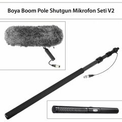 Boya Boom Pole Shutgun Mikrofon Seti V2