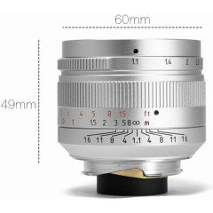 7artisans 50mm F1.1 Fixed Lens (Leica M-mount) Gümüş