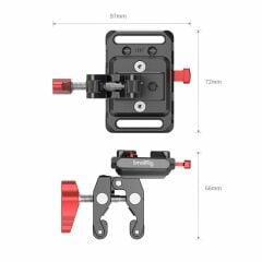 SmallRig 2989 Yengeç Şekilli Kelepçeli Mini V Montajlı Akü Plakası