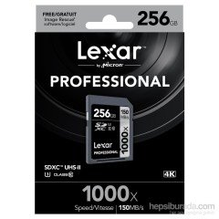 Lexar 256GB 1000X 150mb/sn UHS-II SDHC Hafıza Kartı