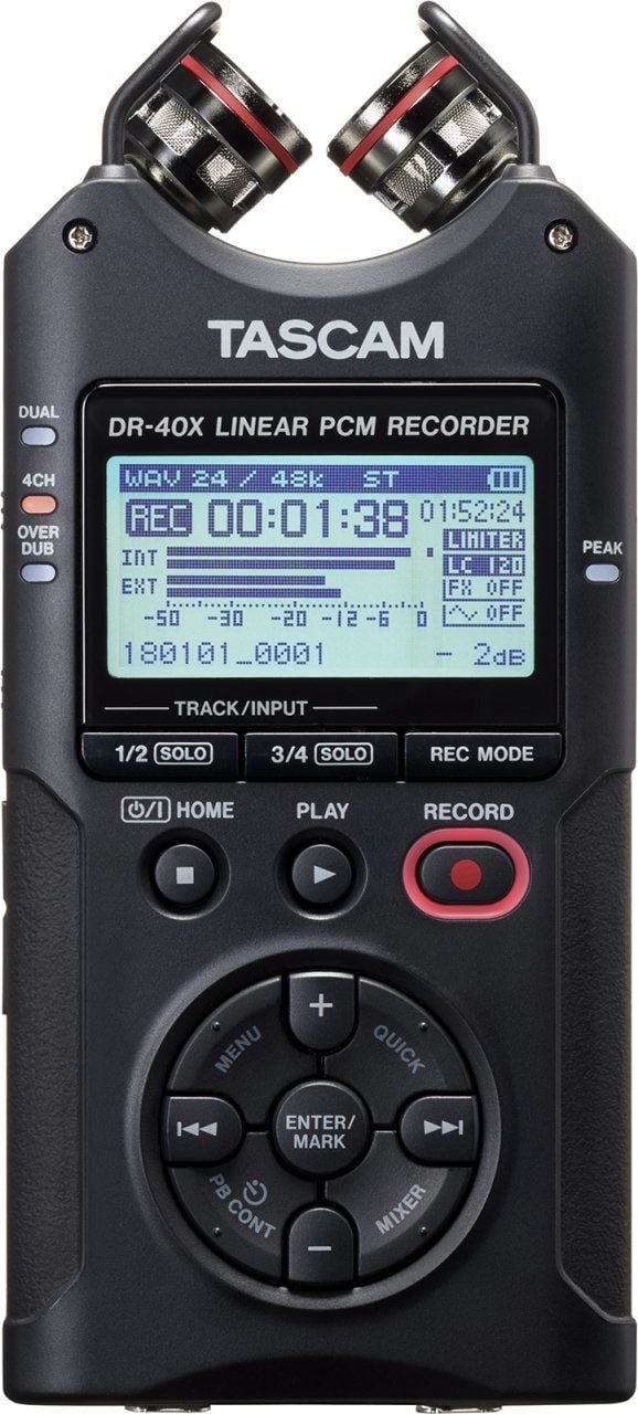 Tascam DR-40X Dört Kanallı Dijital Ses Kaydedici ve USB Ses Arabirimi