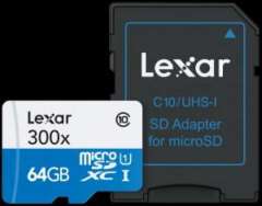 Lexar 64GB 300x MicroSDHC Hafıza Kartı