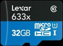 Lexar 32GB 633x MicroSDHC Hafıza Kartı