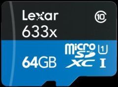 Lexar 64GB 633x MicroSDHC Hafıza Kartı