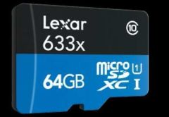 Lexar 64GB 633x MicroSDHC Hafıza Kartı