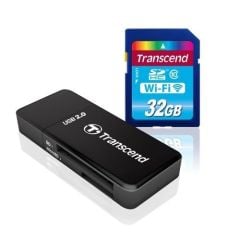 Transcend 32GB Wi-Fi Hafıza Kartı (Kart Okuyucu Hediyeli)