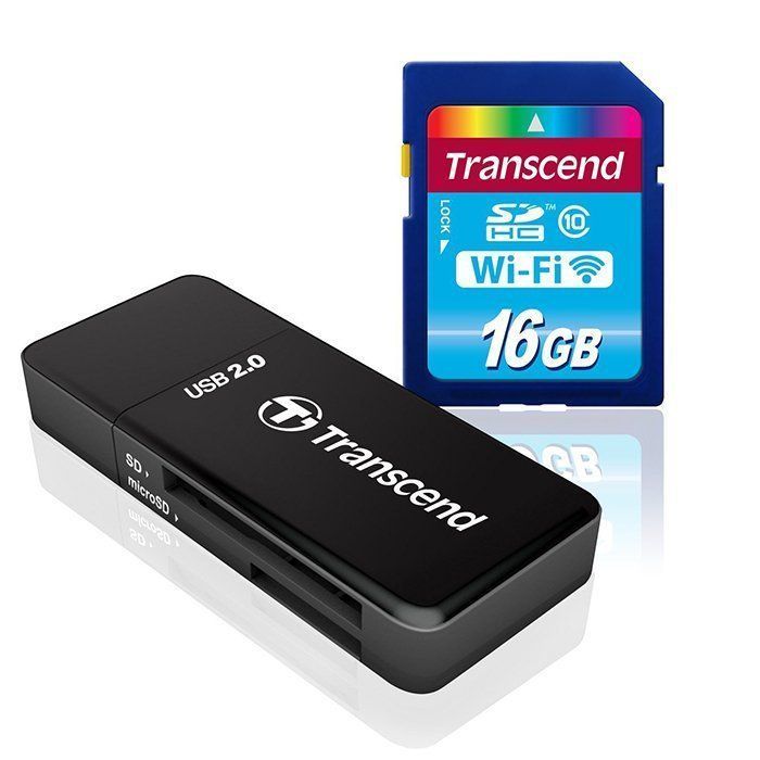 Transcend 16GB Wi-Fi Hafıza Kartı (Kart Okuyucu Hediyeli)