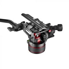 Manfrotto 612 Nitrotech Fluid Video Head and Aluminum Twin Leg Tripod with Ground Spreader (MVK612TWINGA)