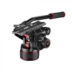 Manfrotto 612 Nitrotech Fluid Video Head and Aluminum Twin Leg Tripod with Ground Spreader (MVK612TWINGA)