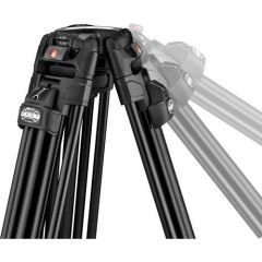 Manfrotto 608 Nitrotech Fluid Head with 645 Fast Twin Aluminum Tripod System and Bag (MVK608TWINFA)