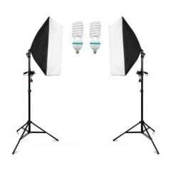 Fancier Softbox 50X70cm Tek Duyulu 2 Li Sürekli ışık kit 85w