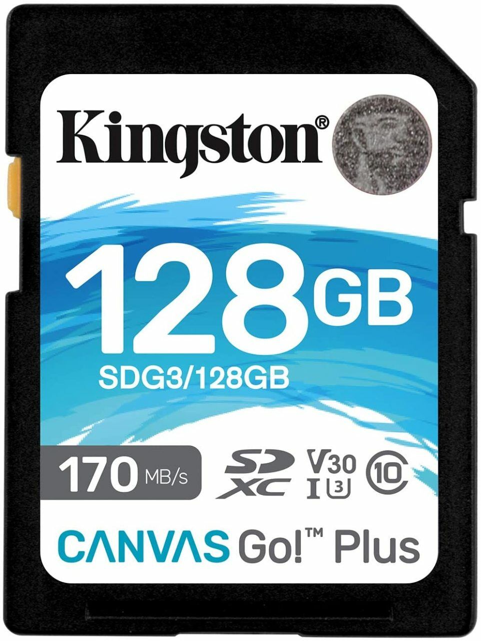 KINGSTON 128GB SDXC CANVAS GO PLUS 170R C10 UHS-I U3 V30 SD CARD SDG3/128GB