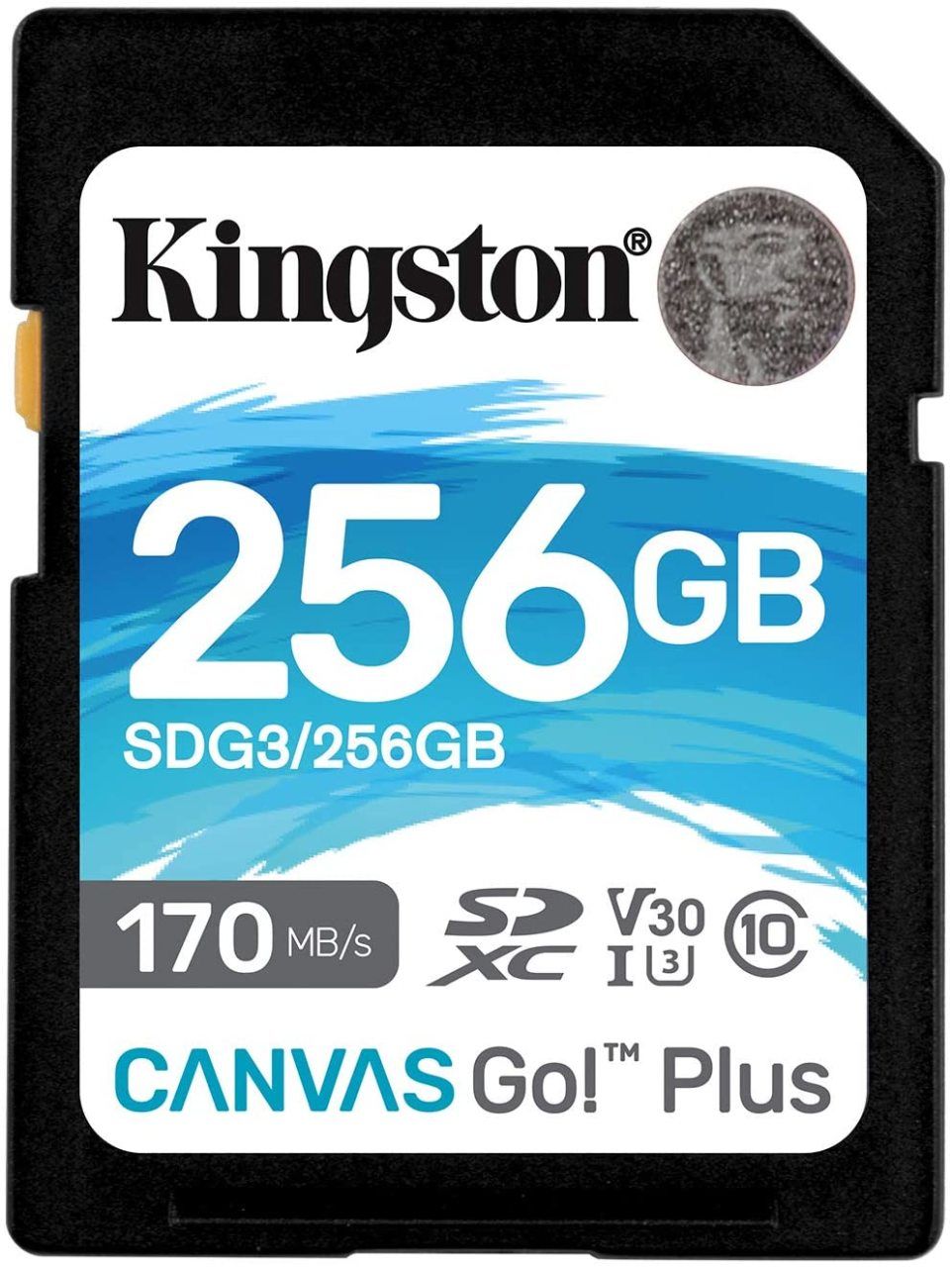 KINGSTON 256GB SDXC CANVAS GO PLUS 170R C10 UHS-I U3 V30   SD CARD SDG3/256GB