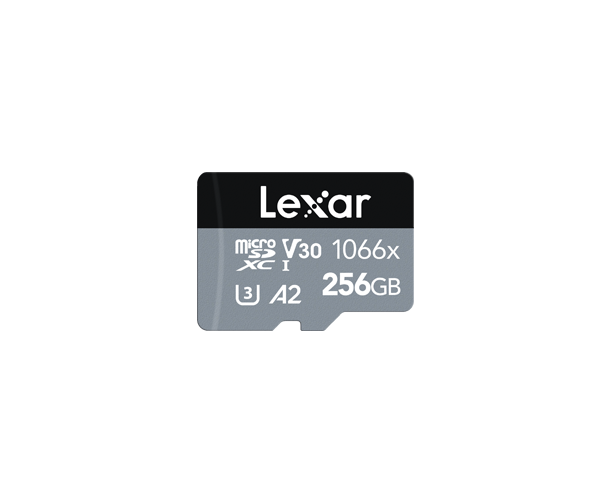Lexar 256GB High-Performance 1066x microSDXC™ UHS-I, up to 160MB/s read 70MB/s write C10 A1 V30 U3