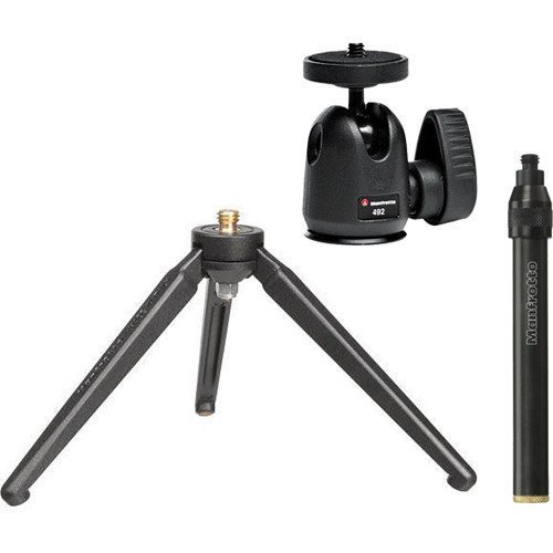 Manfrotto 209,492LONG Table Top Tripod Kit Çantalı