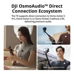 DJI Mic Mini 2 Kişilik Kompakt Kablosuz Mikrofon Sistemi Kamera ve Akıllı Telefon için (2,4 GHz)