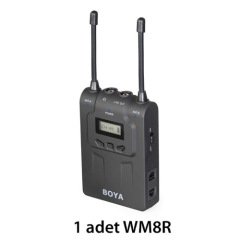 Boya BY-WHM8 Kablosuz Dinamik El Tipi Mikrofon Seti v2 (BY-WM8R + BY-WHM8)
