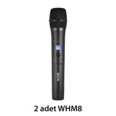 Boya BY-WHM8 İkili Kablosuz Dinamik El Tipi Mikrofon Seti (BY-WM8R + 2xBY-WHM8)