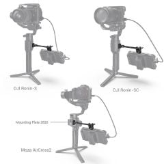 SmallRig DJI RONIN-S / SC ZHIYUN CRANE 2S / 3 / 3S / WEEBILL-S / MOZA  AirCross 2 Gimbalar  için  Ayarlanabilir Monitör Kolu 2889