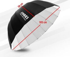 JINBEI Deep Focus 105cm Siyah & Beyaz  Şemsiye