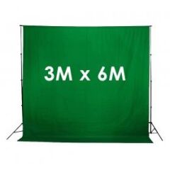 Greenbox Yeşil Fon Perdesi 3mx6m ve JINBEI  Fon Asma Standı Taşıma çantası ile Kit